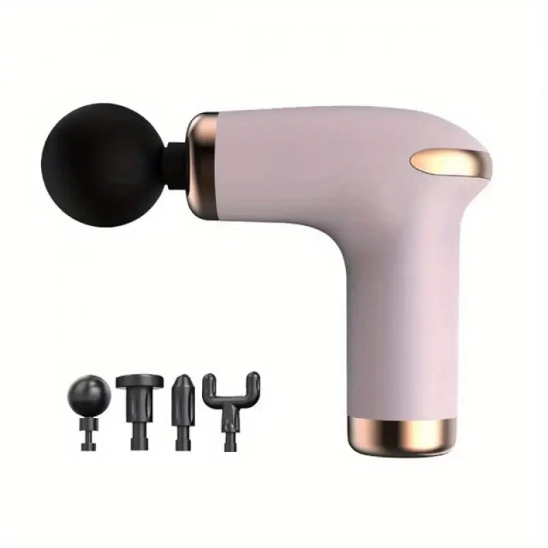 Pistolet de massage des tissus profonds, écran LED noir et gris, appareil multifonctionnel, contrôle à 32 vitesses, outil d'aide à l'exercice de fitness, Fascia Gun 8 têtes au lieu de 4